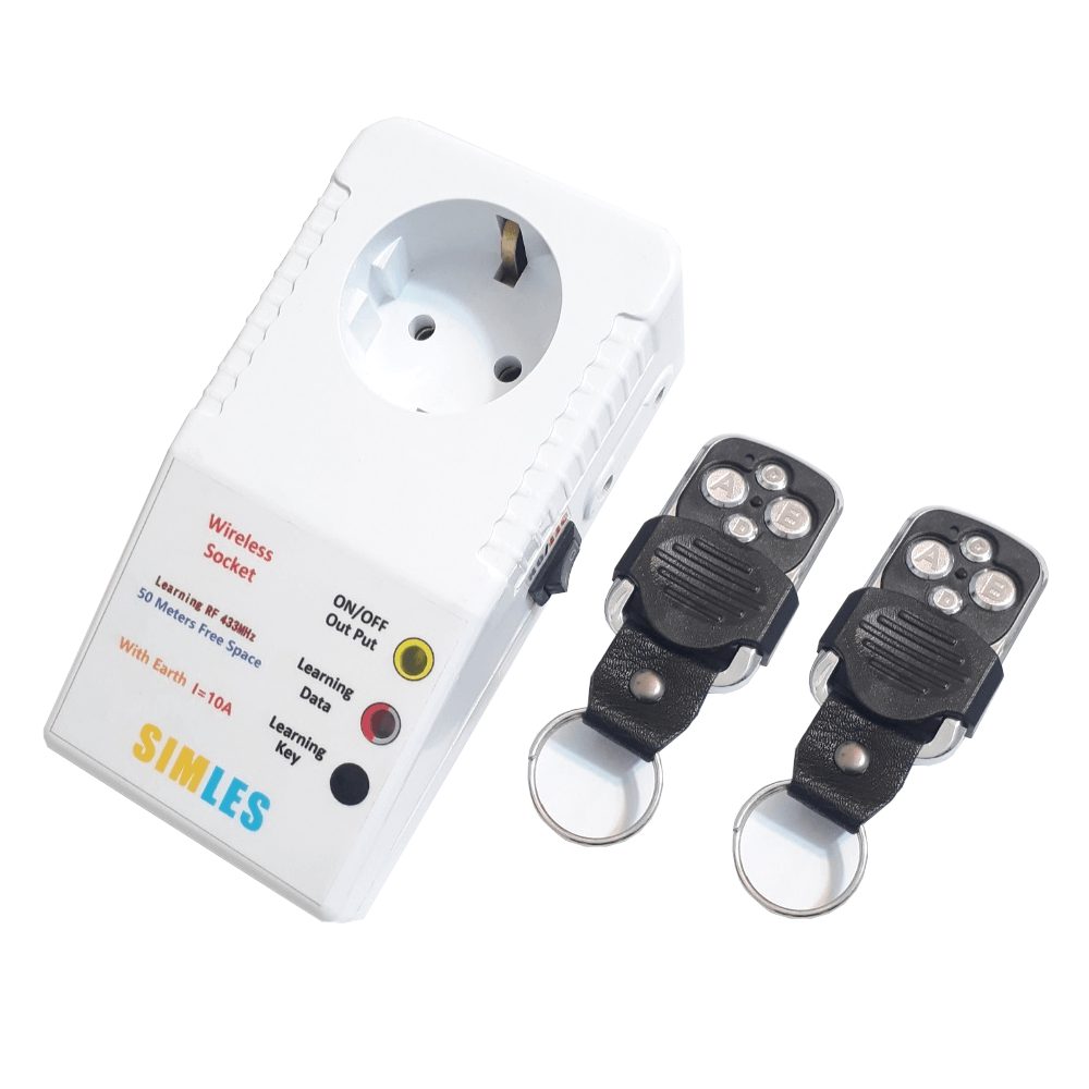 پریز ریموت دار (پریز ریموتی پمپ آب ساختمان و ... + 2 ریموت ) PN1483 4 پریز ریموت دار
