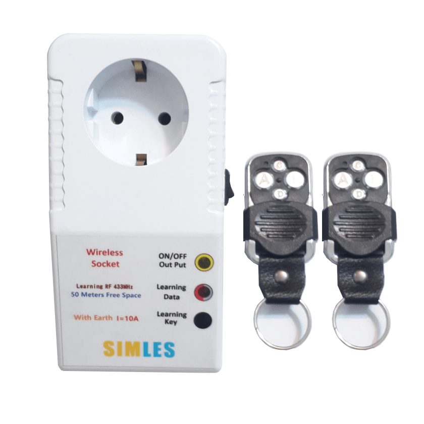 پریز ریموت دار (پریز ریموتی پمپ آب ساختمان و ... + 2 ریموت ) PN1483 2 پریز ریموت دار