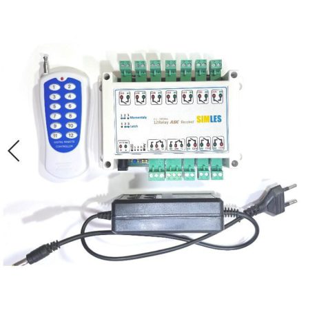 ریموتی کردن روشنایی باغ و ویلا و منزل-12 کاناله(یک ریموت + یک آداپتور همراه محصول)PN1496