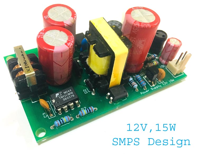 12v 1A SMPS Power Supply Circuit on PCB 1