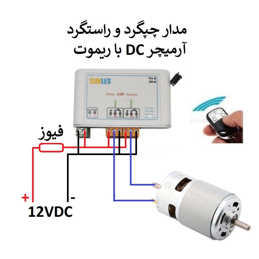 مدار چپگرد راستگرد موتور dc