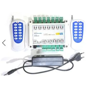 ریموتی کردن روشنایی باغ و ویلا و منزل-12 کاناله(دو ریموت+یک آداپتور همراه محصول)